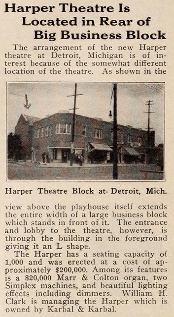 Harper Theatre - Old Article From Cinema Tour